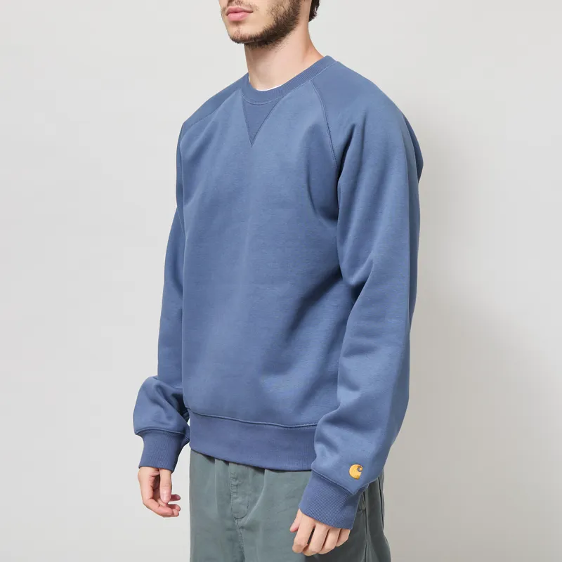 Carhartt WIP Chase Sweatshirt Icesheet Gold-1