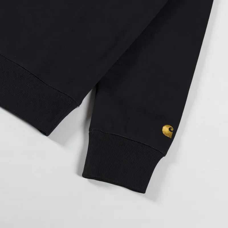 Carhartt WIP Chase Sweatshirt Black Gold-4