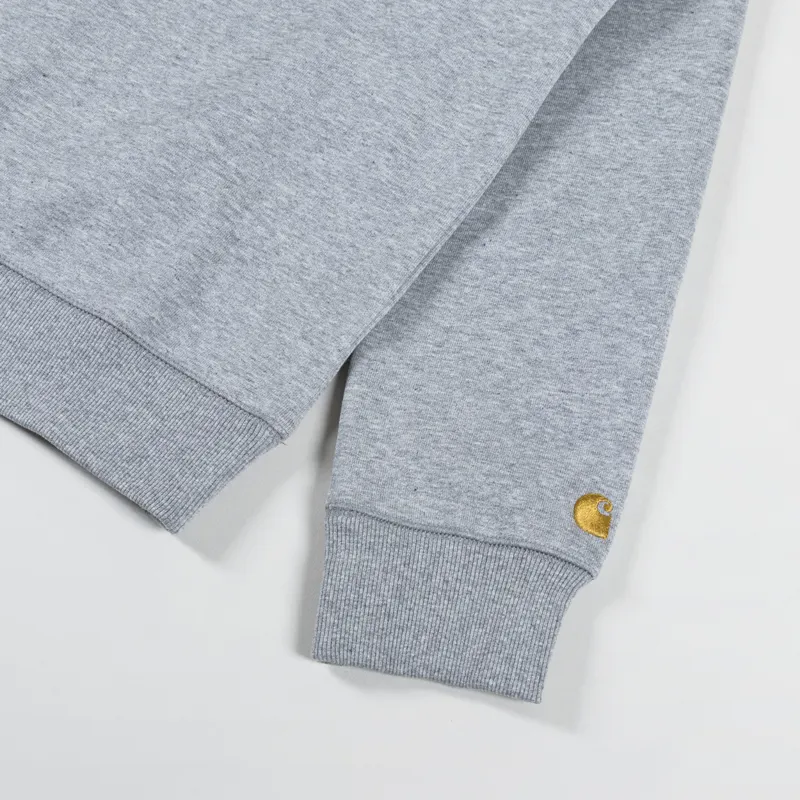 Carhartt WIP Chase Sweatshirt Grey Heather Gold-4