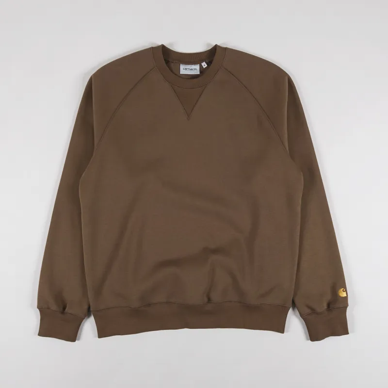 Carhartt WIP Chase Sweatshirt Chocolate Gold