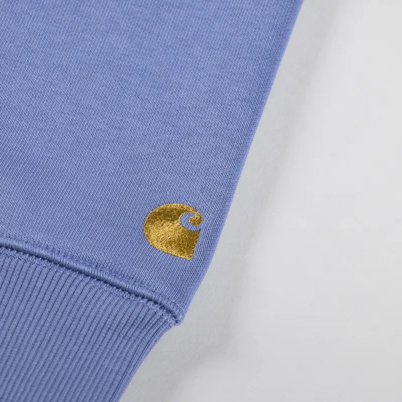 Carhartt WIP Chase Sweatshirt Charm Blue Gold-4