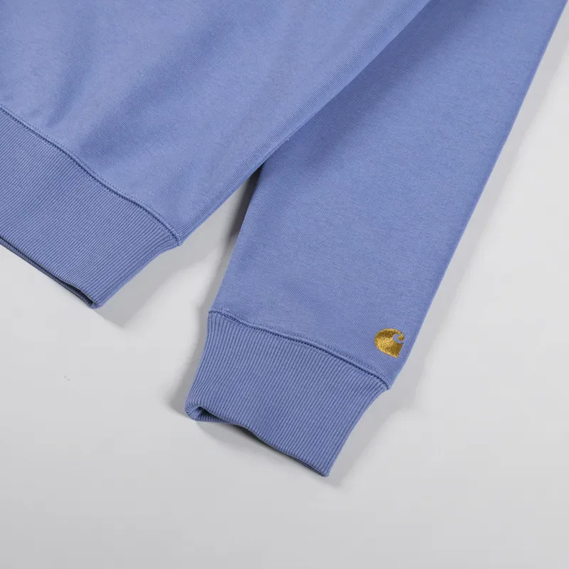 Carhartt WIP Chase Sweatshirt Charm Blue Gold-6