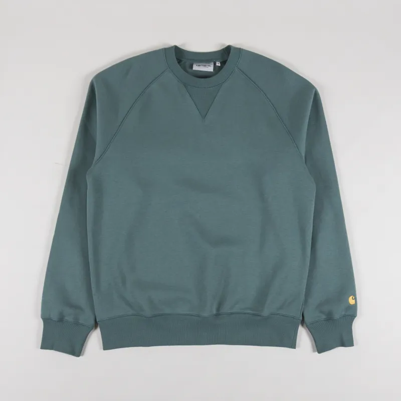 Carhartt WIP Chase Sweatshirt Silver Pine Gold