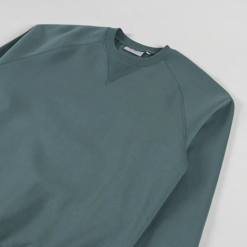 Carhartt WIP Chase Sweatshirt Silver Pine Gold-2
