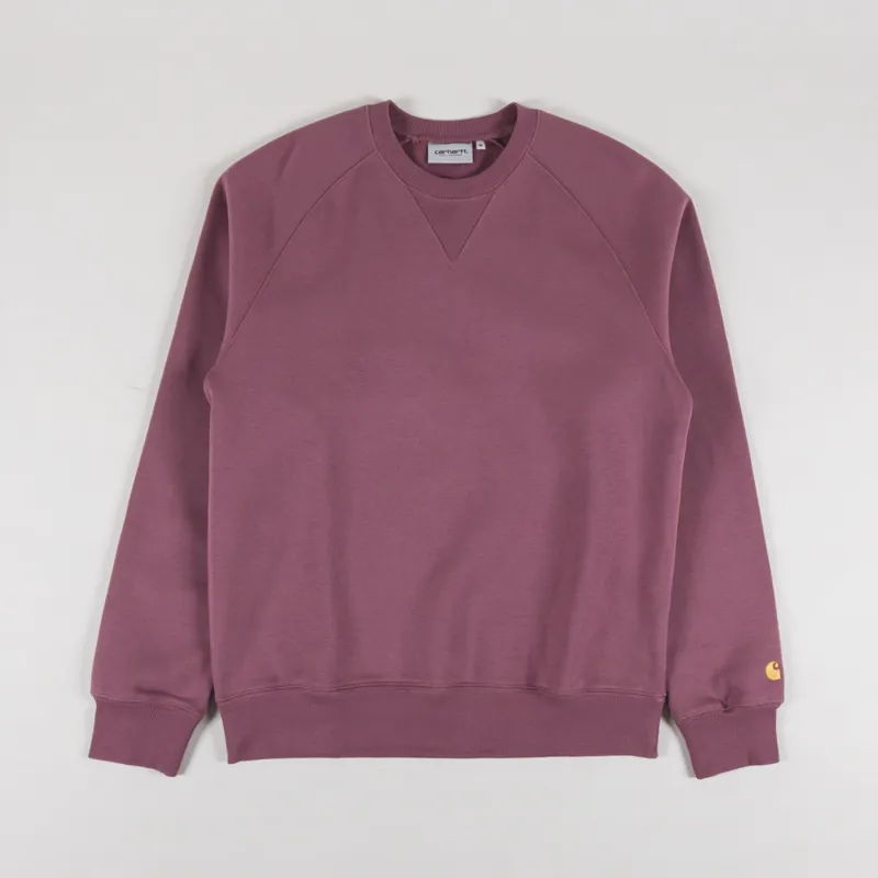 Carhartt WIP Chase Sweatshirt Dusky Pink Gold