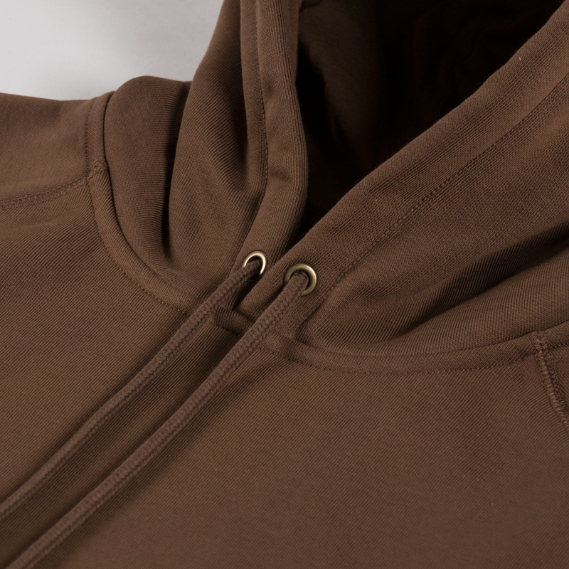 Carhartt WIP Hooded Chase Sweat Chocolate Gold-4