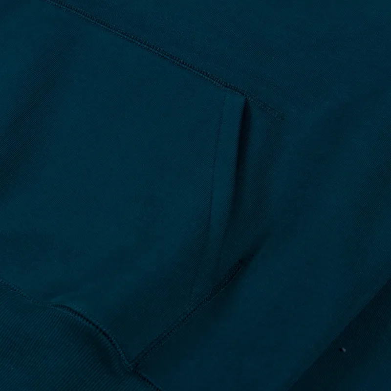 Carhartt WIP Hooded Chase Sweat Duck Blue Gold-5