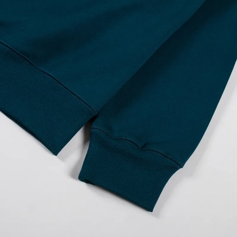 Carhartt WIP Hooded Chase Sweat Duck Blue Gold-7