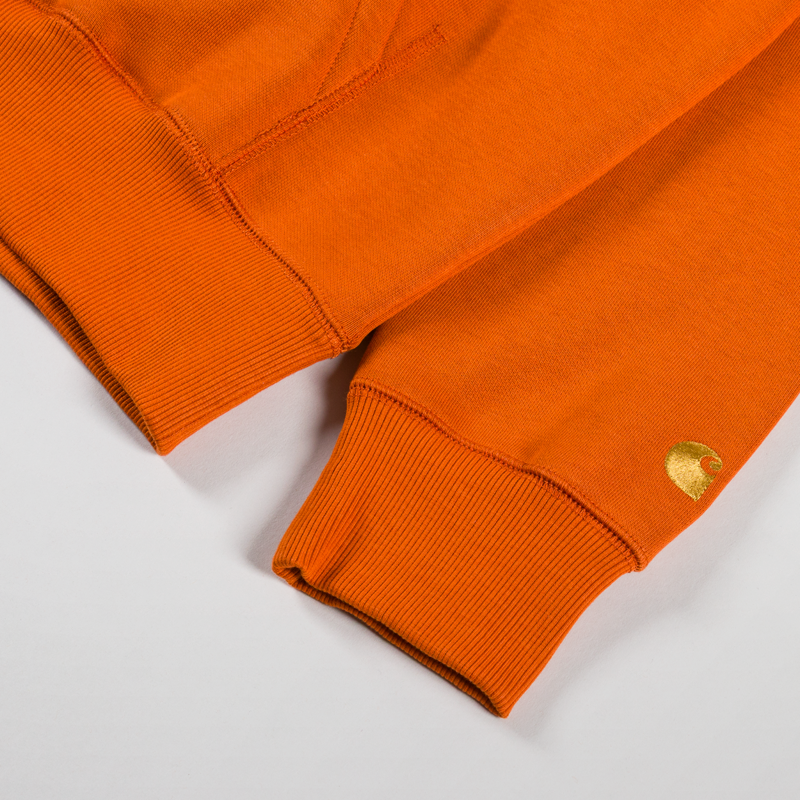 Carhartt WIP Hooded Chase Sweat Turmeric Gold-6