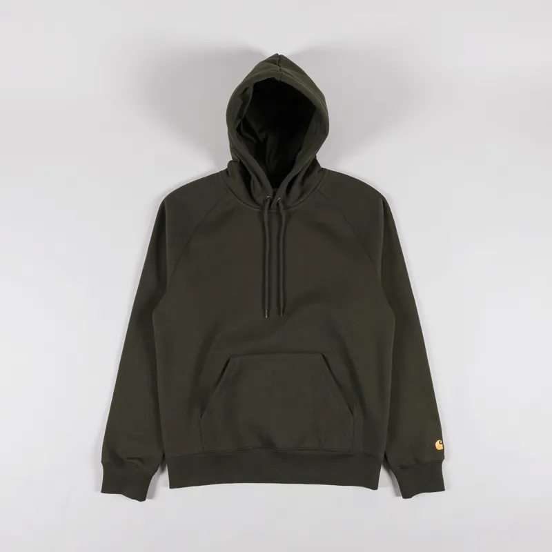 Carhartt WIP Hooded Chase Sweat Olive Gold