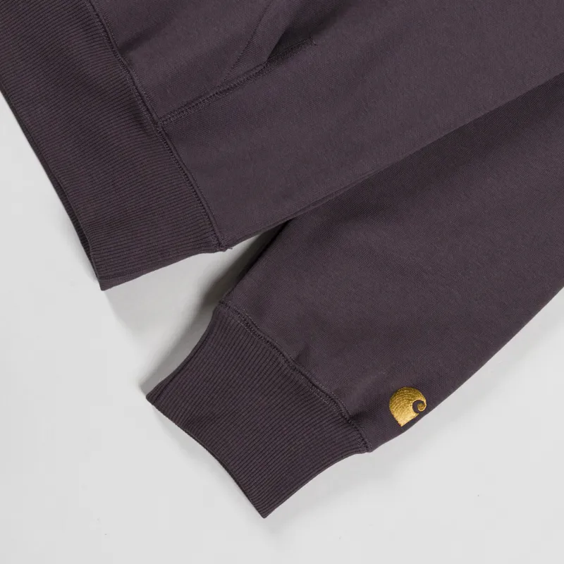 Carhartt WIP Hooded Chase Sweat Shale Gold-6