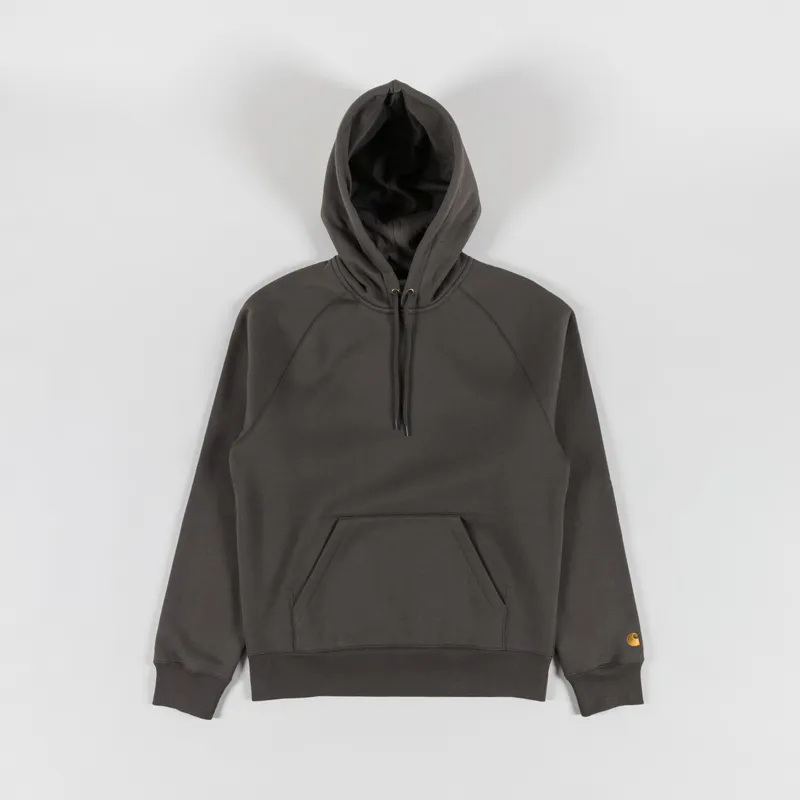 Carhartt WIP Hooded Chase Sweat Shungite Gold