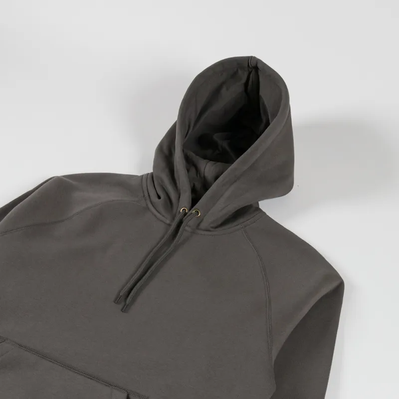 Carhartt WIP Hooded Chase Sweat Shungite Gold-2