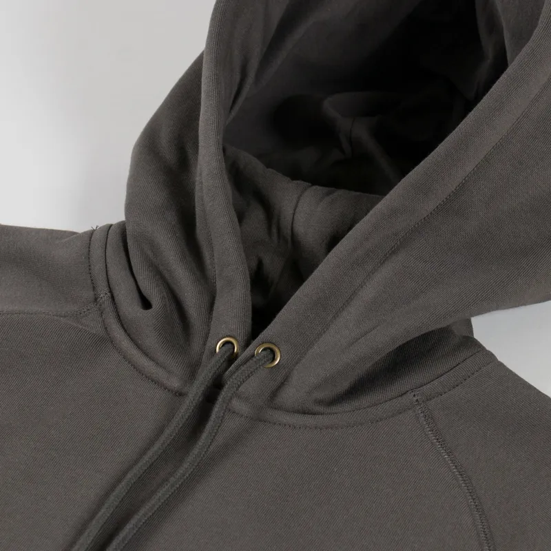 Carhartt WIP Hooded Chase Sweat Shungite Gold-4