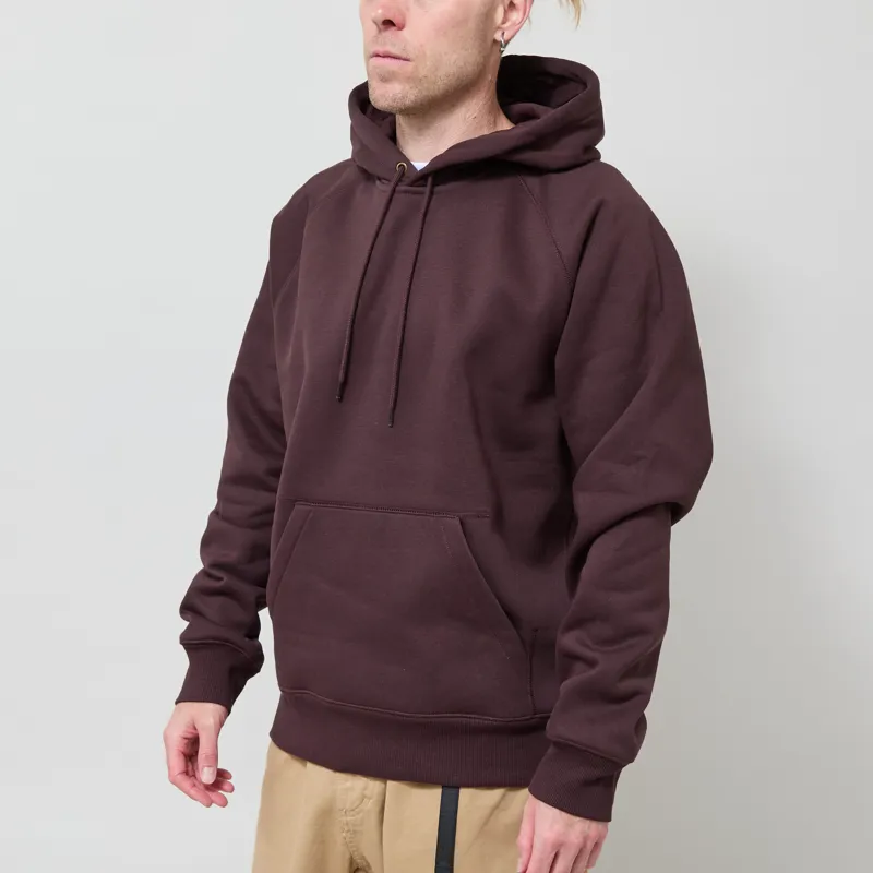 Carhartt WIP Hooded Chase Sweat Palisander Gold-1