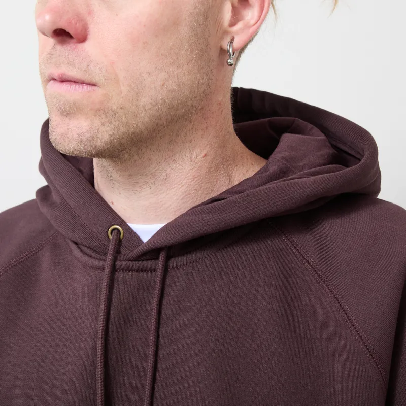 Carhartt WIP Hooded Chase Sweat Palisander Gold-3