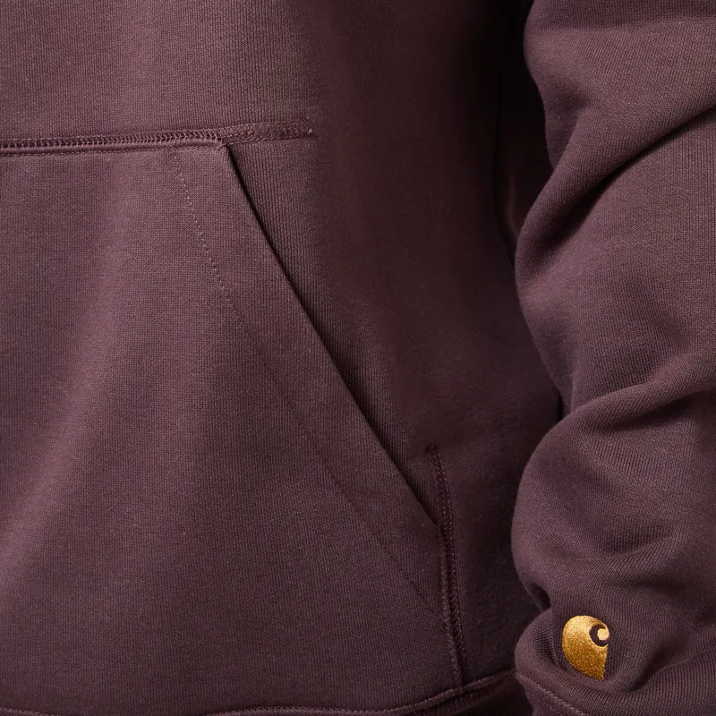 Carhartt WIP Hooded Chase Sweat Palisander Gold-5