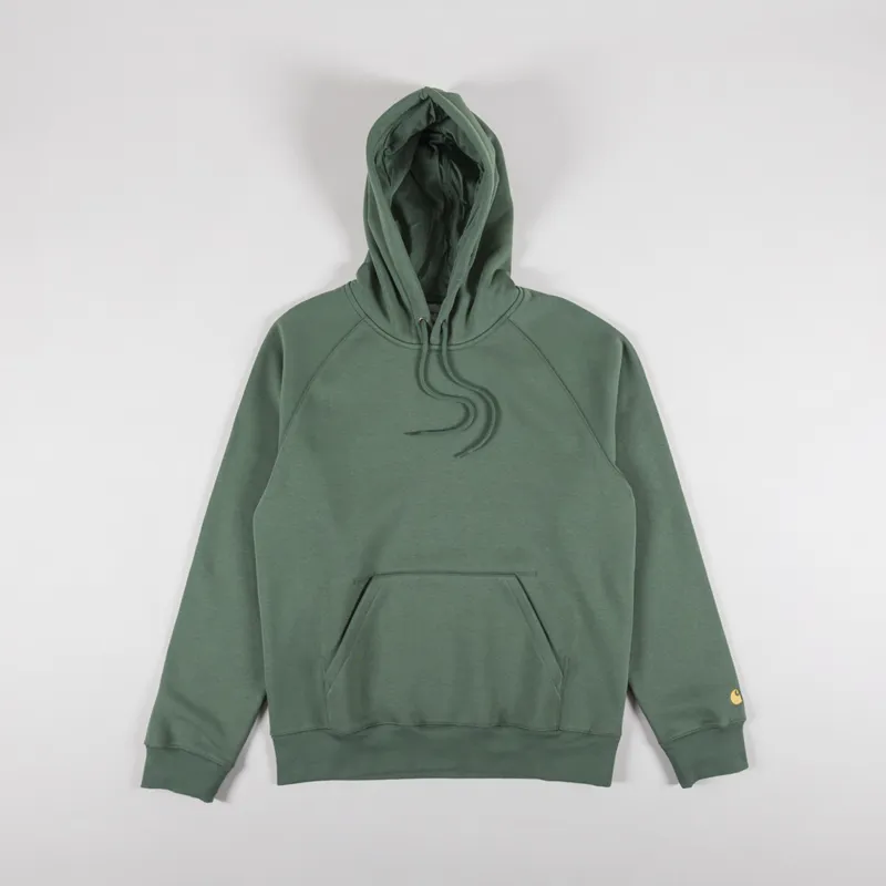 Carhartt WIP Hooded Chase Sweat Duck Green Gold