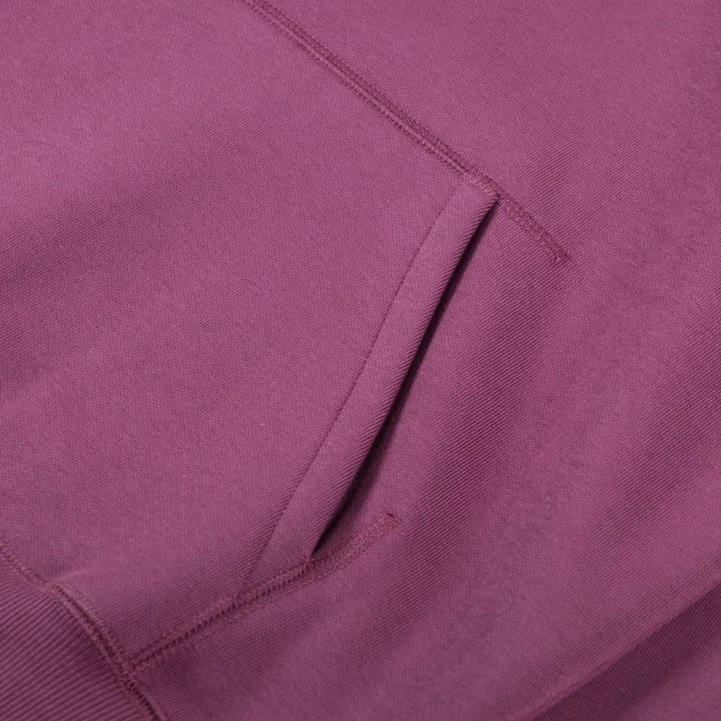 Carhartt WIP Hooded Chase Sweat Dusty Fuchsia Gold-5