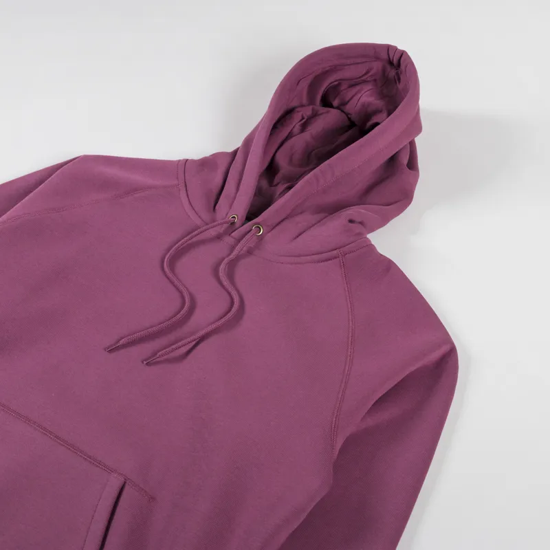 Carhartt WIP Hooded Chase Sweat Dusty Fuchsia Gold-2