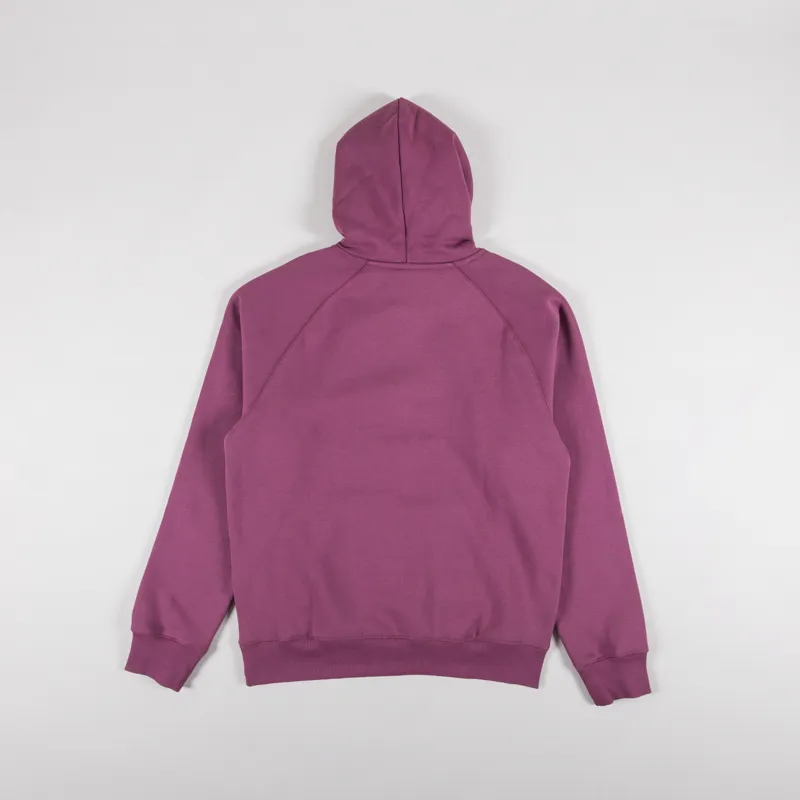 Carhartt WIP Hooded Chase Sweat Dusty Fuchsia Gold-1