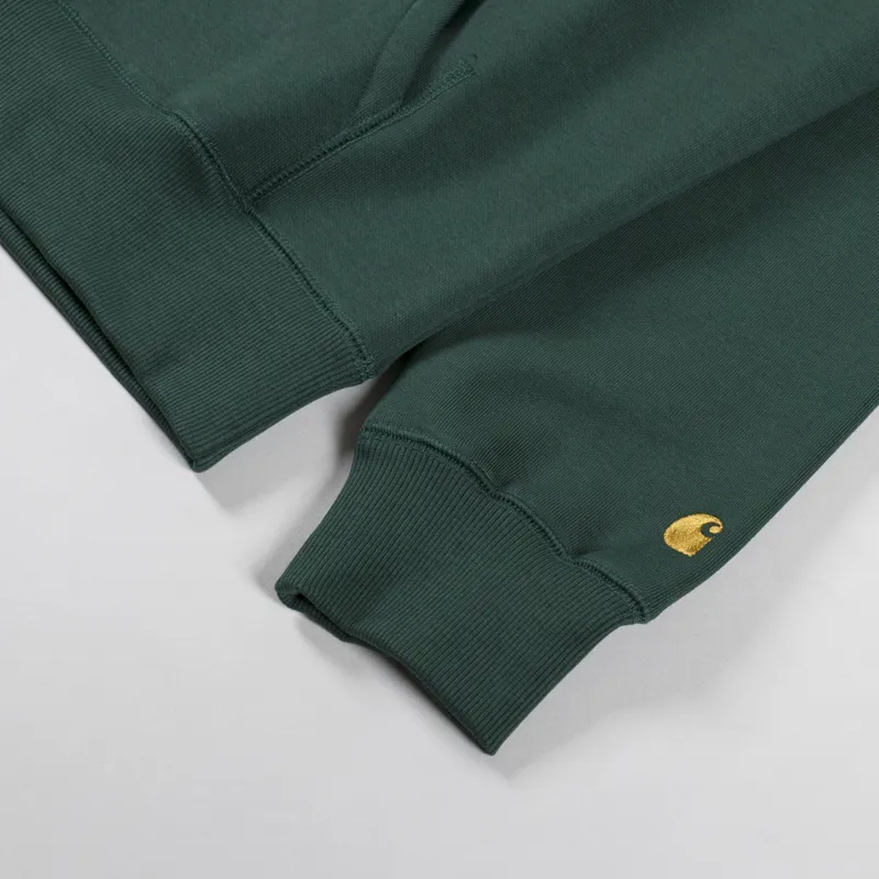 Carhartt WIP Hooded Chase Sweat Sycamore Tree Gold-8