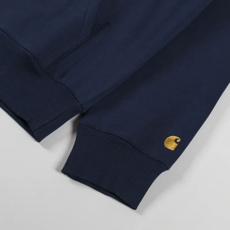 Carhartt WIP Hooded Chase Sweat Mizar Gold-7