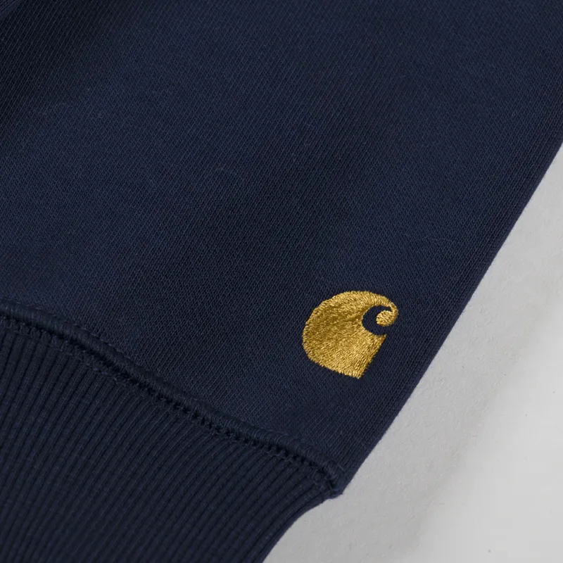 Carhartt WIP Hooded Chase Sweat Mizar Gold-6