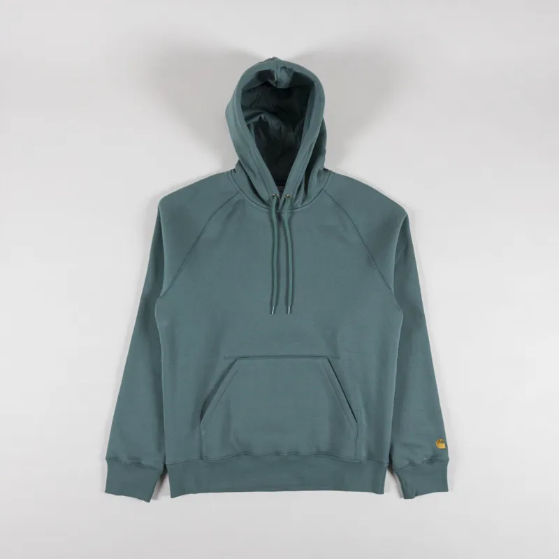 Carhartt WIP Hooded Chase Sweat Silver Pine Gold
