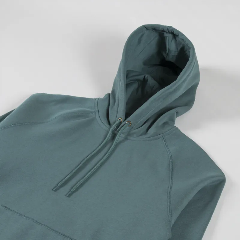 Carhartt WIP Hooded Chase Sweat Silver Pine Gold-2
