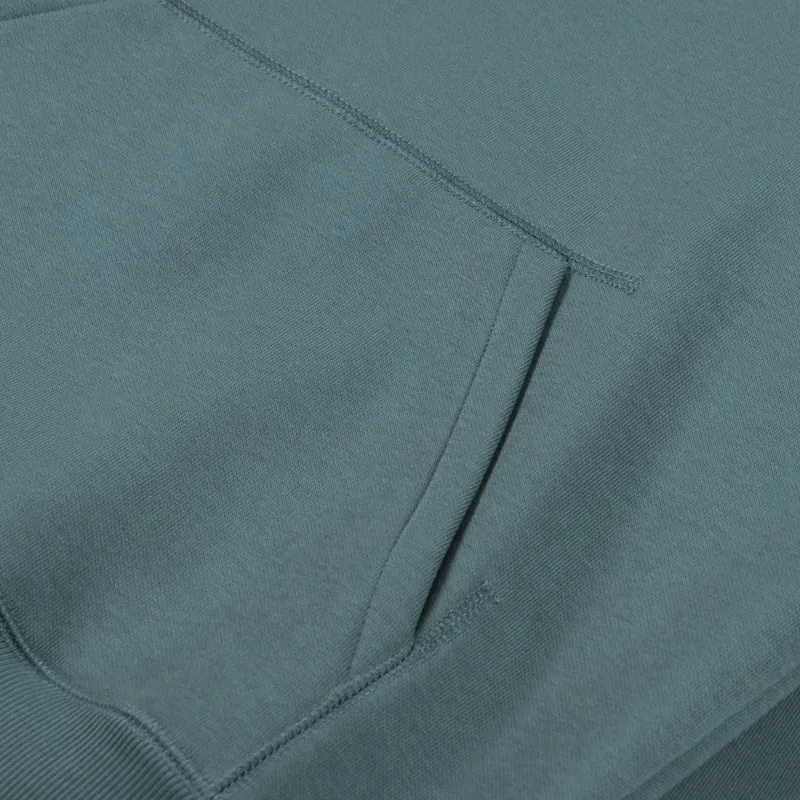 Carhartt WIP Hooded Chase Sweat Silver Pine Gold-5