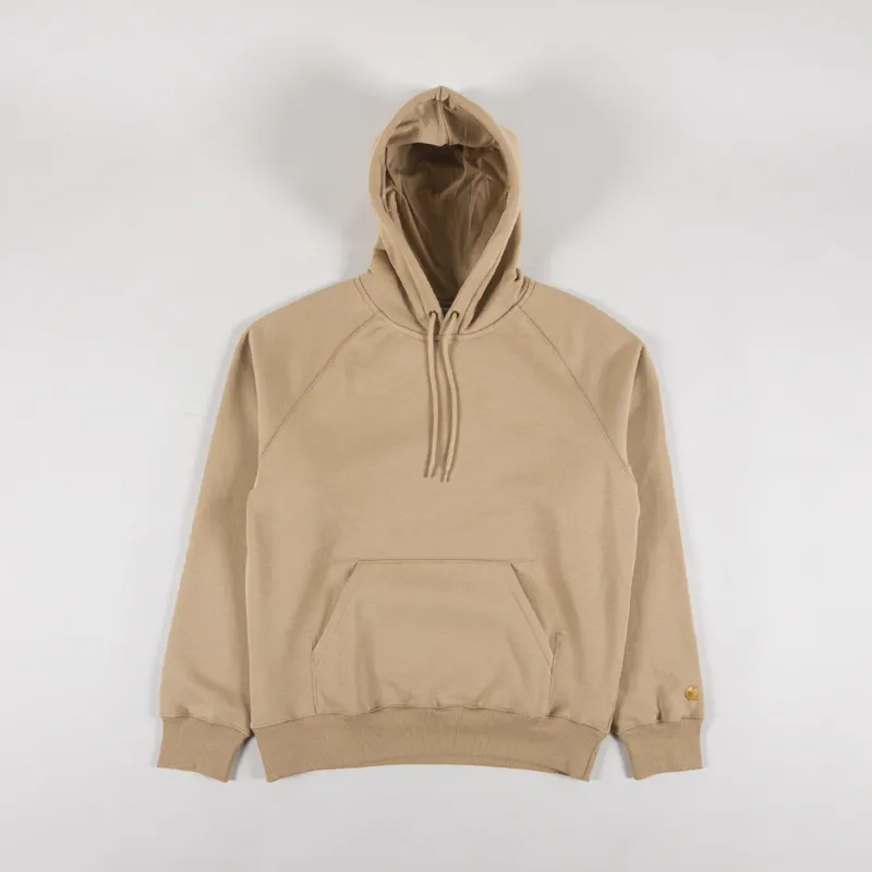 Carhartt WIP Hooded Chase Sweat Dusty H Brown Gold