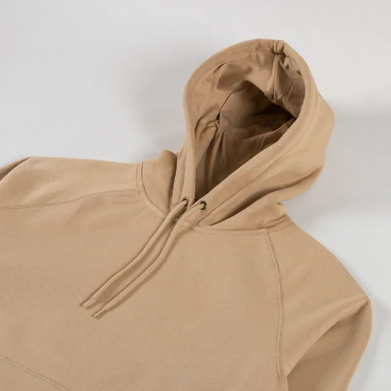 Carhartt WIP Hooded Chase Sweat Dusty H Brown Gold-2