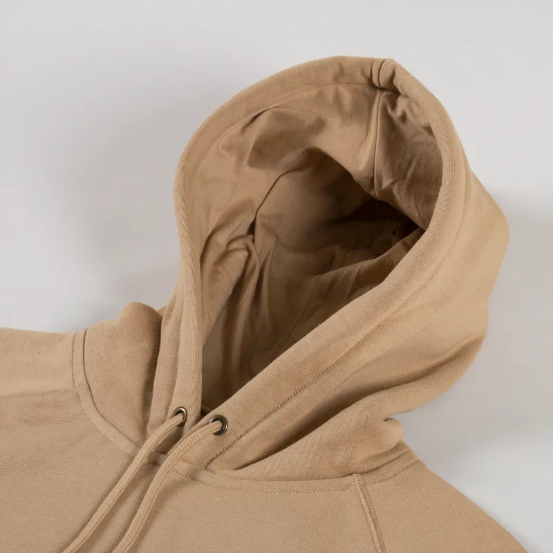 Carhartt WIP Hooded Chase Sweat Dusty H Brown Gold-4