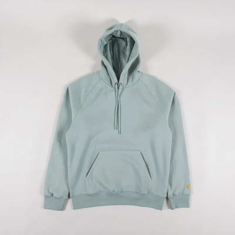Carhartt WIP Hooded Chase Sweat Frosted Green Gold