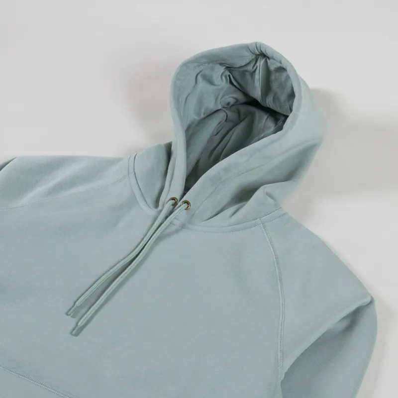 Carhartt WIP Hooded Chase Sweat Frosted Green Gold-2