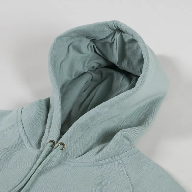 Carhartt WIP Hooded Chase Sweat Frosted Green Gold-4