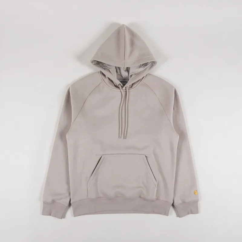 Carhartt WIP Hooded Chase Sweat Dusky Beige Gold