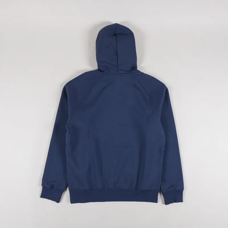 Carhartt WIP Hooded Chase Sweat Dusky Blue Gold-1