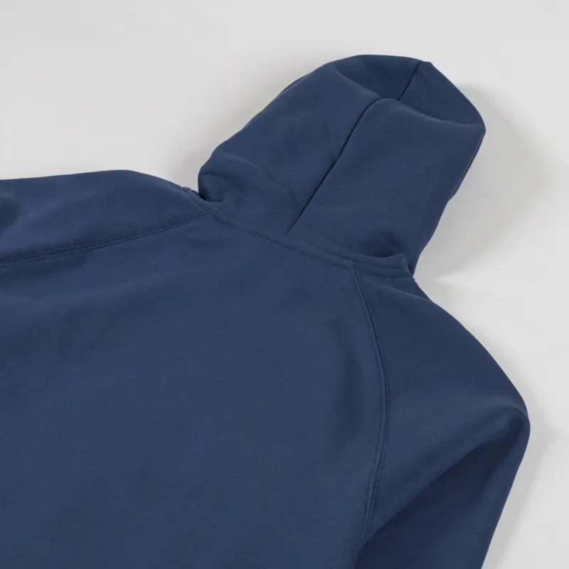 Carhartt WIP Hooded Chase Sweat Dusky Blue Gold-3