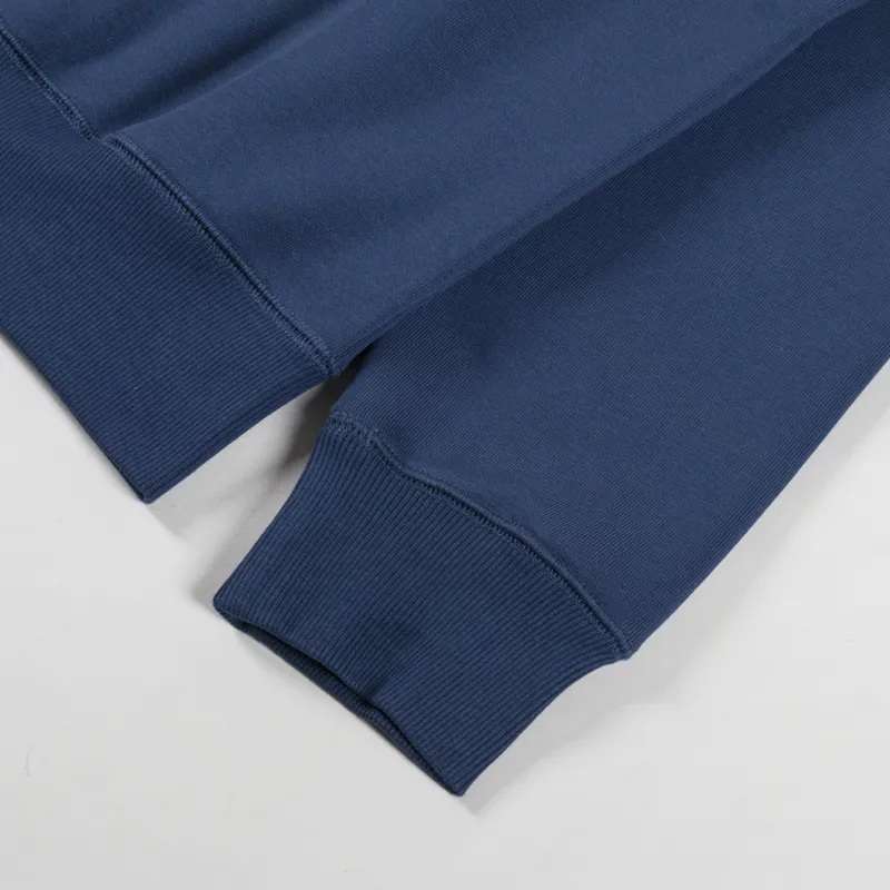 Carhartt WIP Hooded Chase Sweat Dusky Blue Gold-7