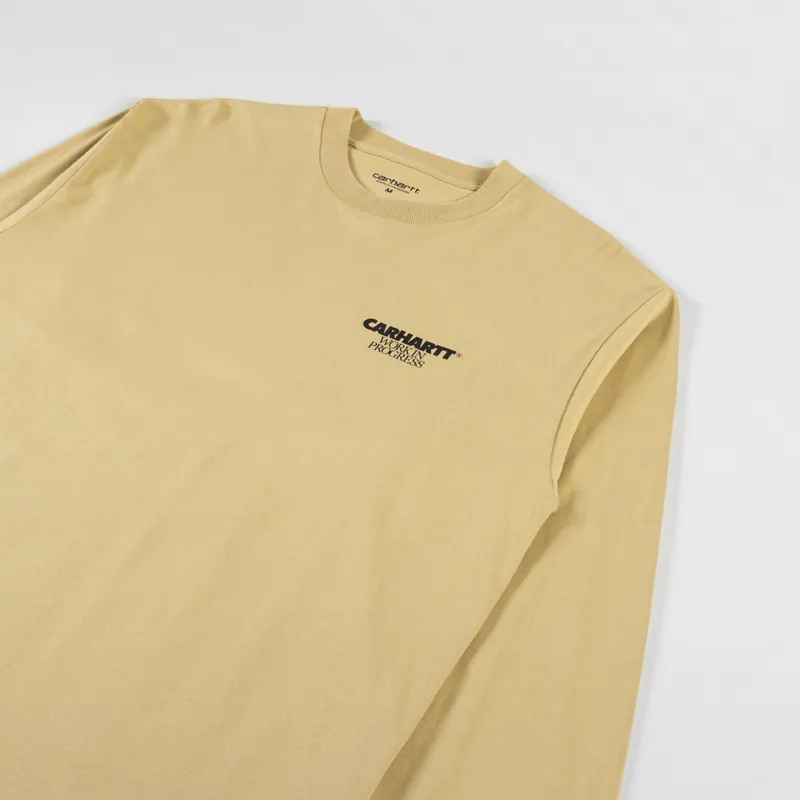 【Carhartt】 ★ LONG SLEEVE DUCKS T-SHIRT ★ LOOSE FIT Carhartt WIP Ducks Unisex Long Sleeve T-Shirt Beige I033663