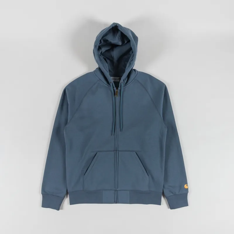 Carhartt WIP Hooded Chase Jacket Cozy Blue Gold