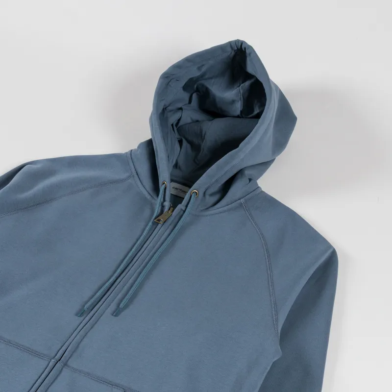 Carhartt WIP Hooded Chase Jacket Cozy Blue Gold-2