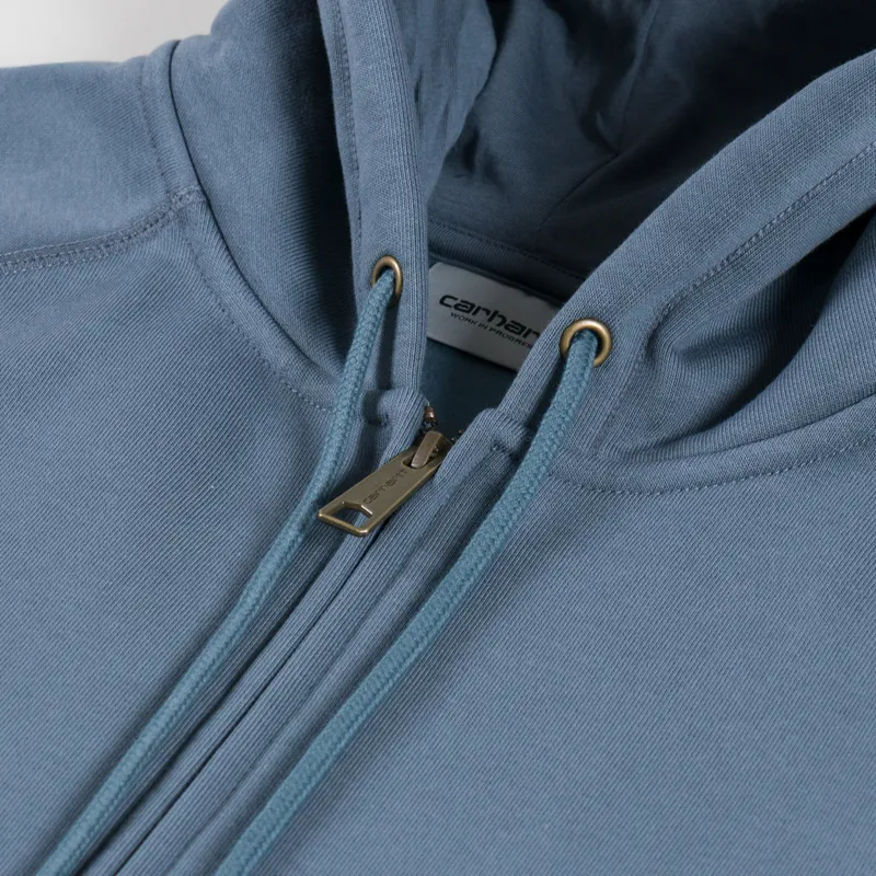 Carhartt WIP Hooded Chase Jacket Cozy Blue Gold-4