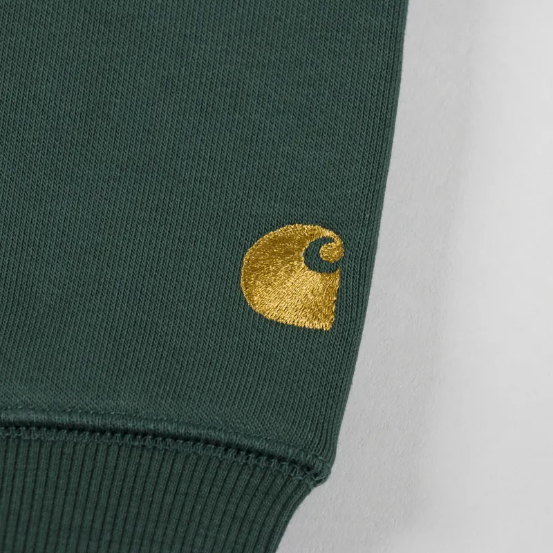 Carhartt WIP Hooded Chase Jacket Sycamore Tree Gold-8