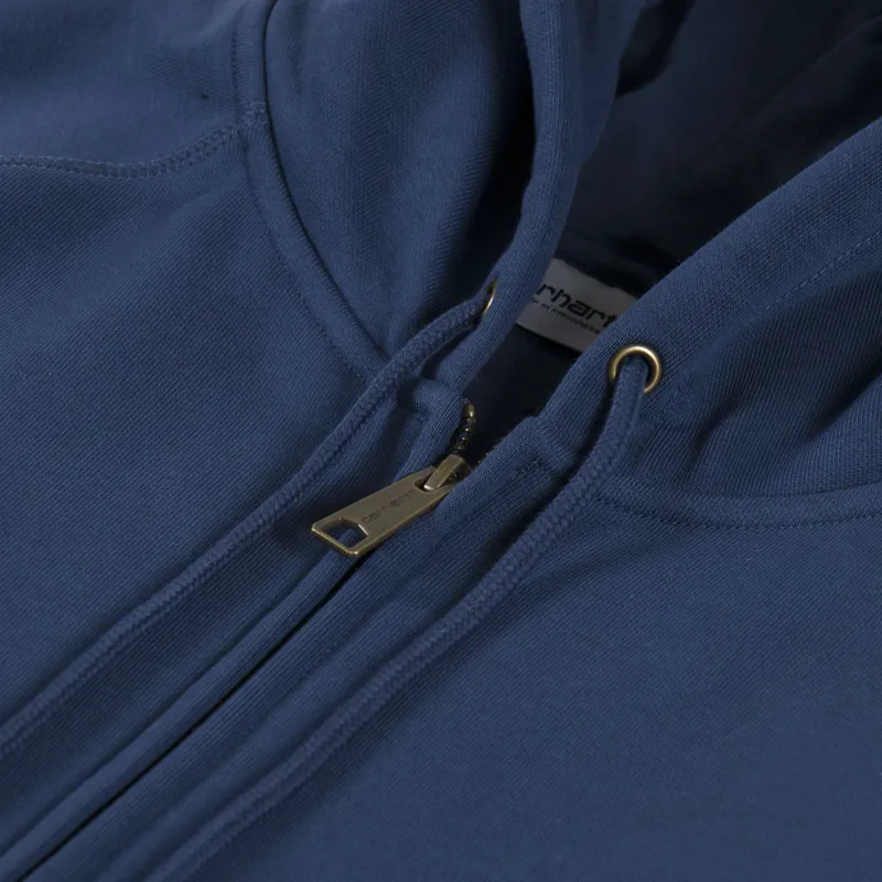 Carhartt WIP Hooded Chase Jacket Dusky Blue Gold-4