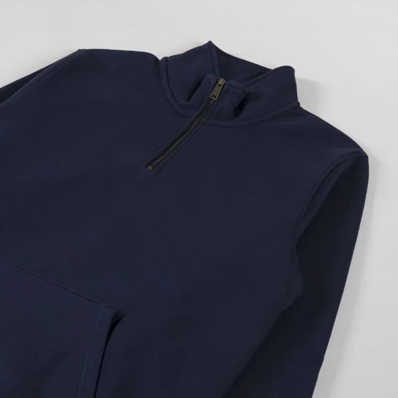 Carhartt WIP Chase Neck Zip Sweat Dark Navy Gold-2