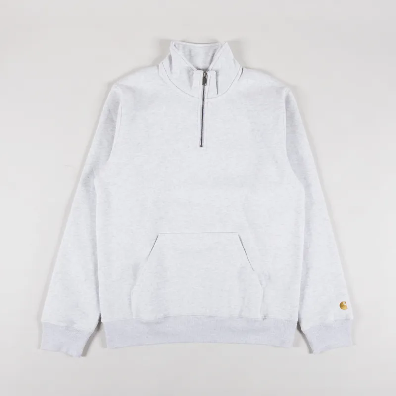 Carhartt WIP Chase Neck Zip Sweat Ash Heather Gold