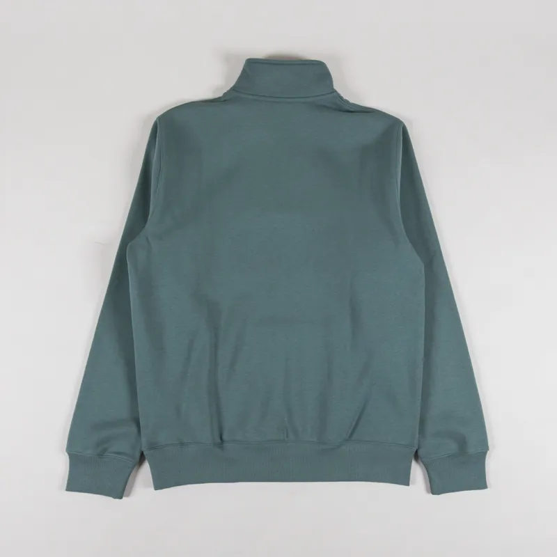 Carhartt WIP Chase Neck Zip Sweat Silver Pine Gold-1